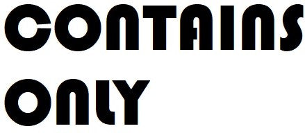 ContainsOnly